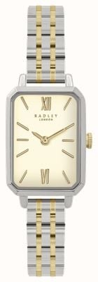 Radley Dames | gouden wijzerplaat | tweekleurige roestvrijstalen armband RY4619