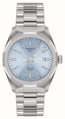 Tissot Prc 100 solar (34 mm) quadrante azzurro / bracciale in acciaio inossidabile T1518221135100