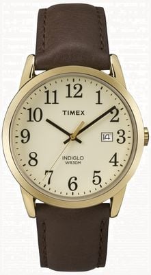 Timex Montre Easy Reader indiglo (38 mm) cadran crème / bracelet cuir marron TW2P75800
