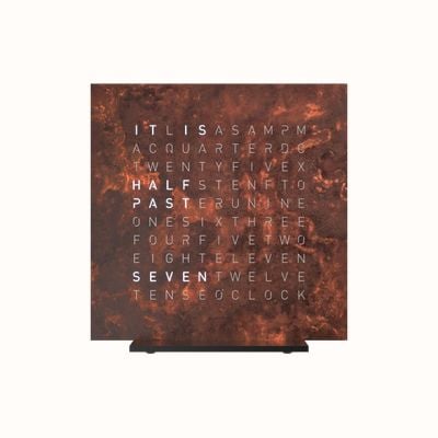 QLOCKTWO EARTH 13.5 CREATOR'S EDITION RUST (English) T4BLENRT-UK