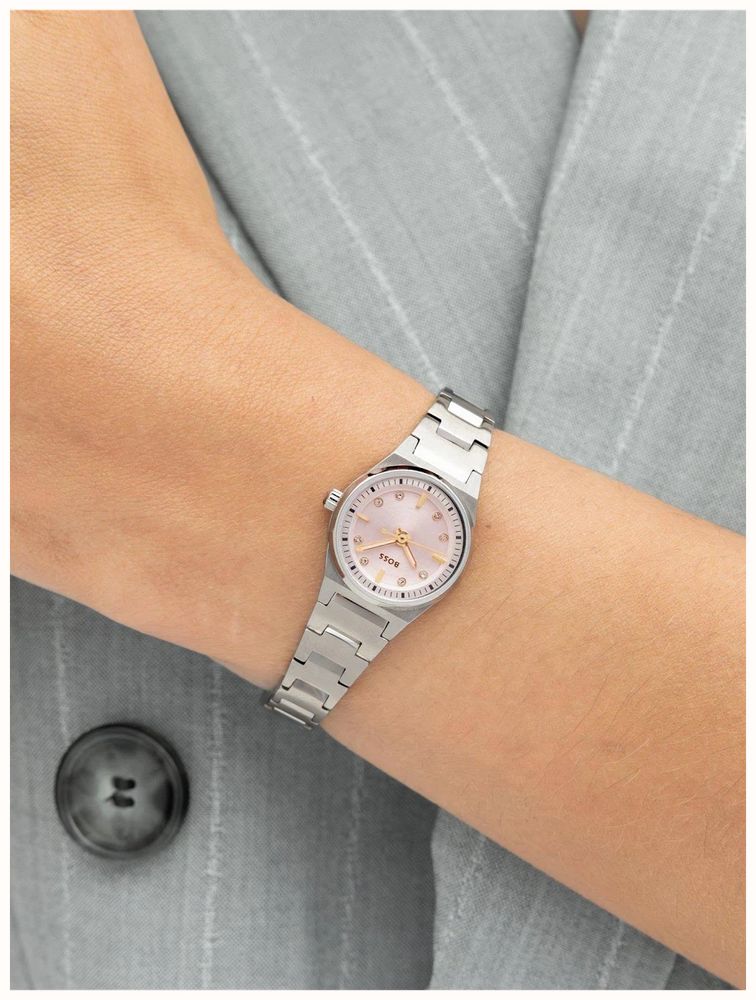 BOSS Ladies Stainless Steel Pink Dial Graceful Precious 1502862 - alternatieve weergave 6