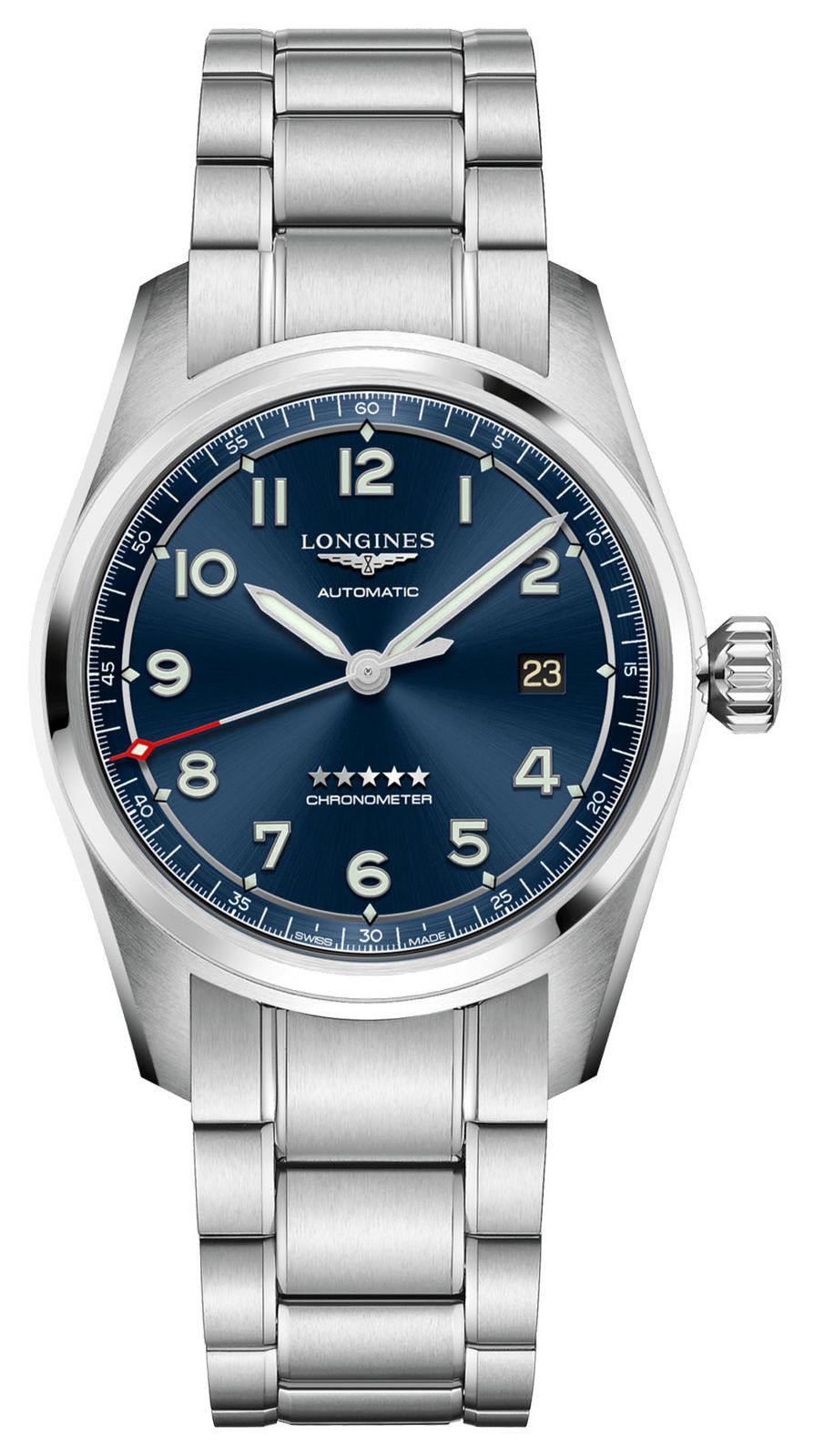 LONGINES Spirit (40mm) cadran bleu / acier inoxydable montre