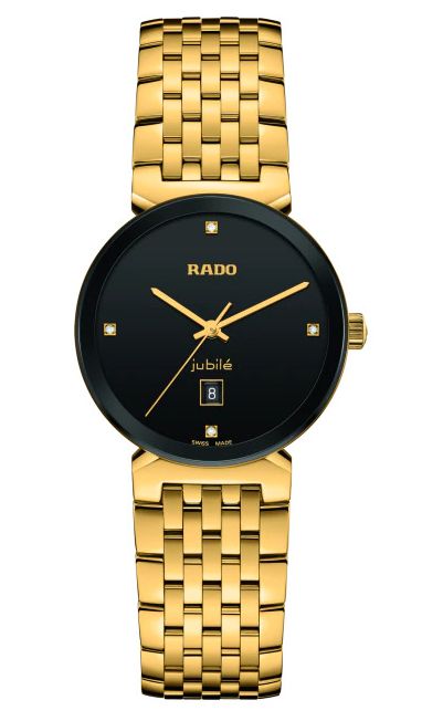 RADO classique Florence avec cadran noir et bracelet montre