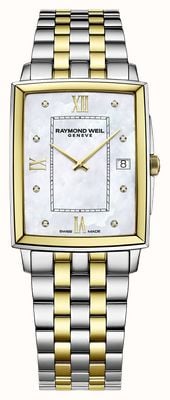 Raymond Weil Toccata Classic Diamond (29mm) Mother of Pearl Dial / Two-Tone Stainless Steel 5425-STP-00995