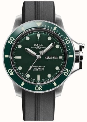 Ball Watch Company Bracelete de borracha com mostrador verde de hidrocarboneto original (43 mm) DM2218B-P2CJ-GR