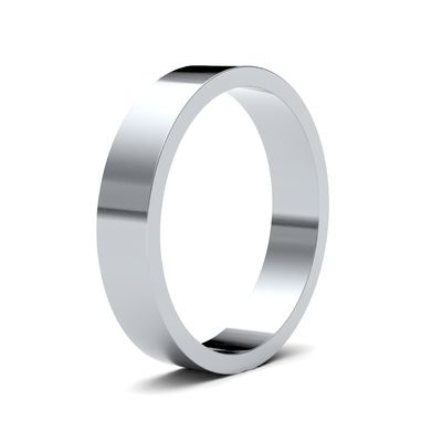 James Moore Wedding Rings | Palladium 500 | 4mm | Light | Flat | AG_4LLF-PD5