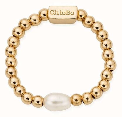 ChloBo Mini Pearl Ring (Medium) - Gold Plated GR2RP