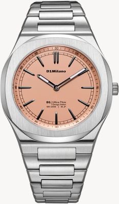 D1 Milano Ultra Thin Neutral Heritage (39mm) Orange-Brass Dial / Stainless Steel Bracelet UHBJ10