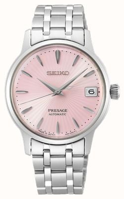 Seiko Vooraf automatisch | dames | roestvrijstalen armband | roze wijzerplaat SRP839J1