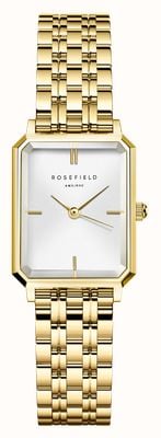 Rosefield Octagon XS (19.5mm) White Dial / Gold-Plated Stainless Steel Bracelet OWGSG-O60