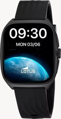 Lotus Smartime Ondas 2 Smartwatch der 2. Generation (41 mm) mit Digitalanzeige und schwarzem Kautschukarmband 50212/1