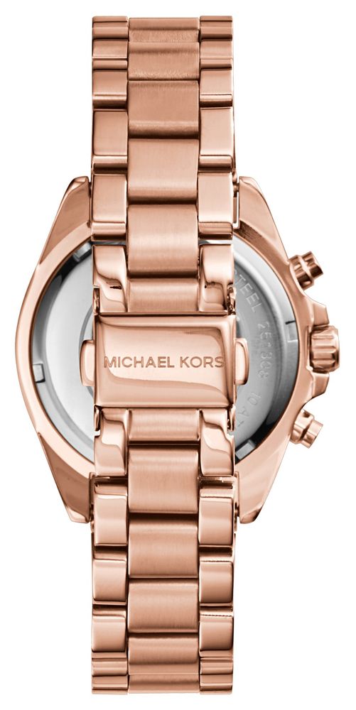 Michael Kors Bradshaw Rose Gold Toned Chronograph watch MK5799 James Moore Co. Jewellers of Distinction Since 1997 in Kenilworth Warwickshire