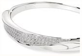 Swarovski Swarovski Classica bangle, Round cut, White, Sterling silver 5764808 - alternate view 2