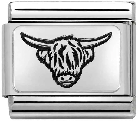 Nomination Classic Highland Cow Sterling Silver & Steel Charm 330111/35