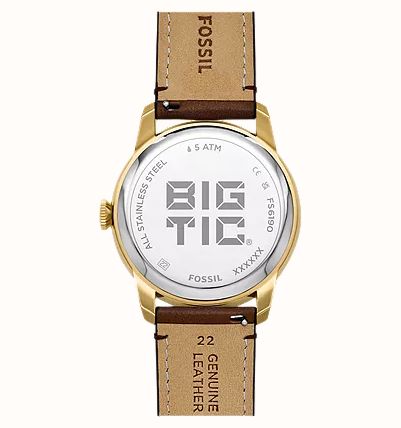 Fossil Townsman Big Tic 42 mm Brown Leather FS6190 - 备用视图 6