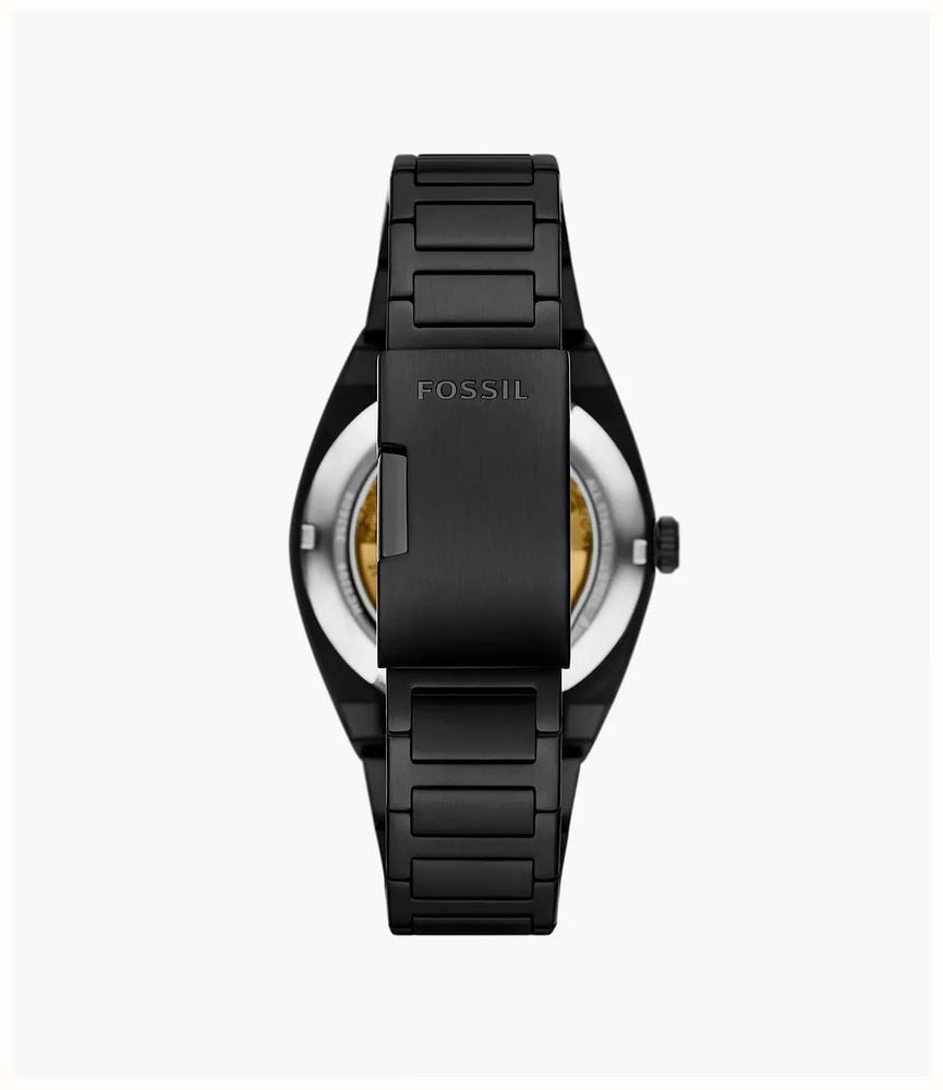 Fossil Everett 42 mm Automatic Black Stainless Steel ME3289 - vista alternativa 2