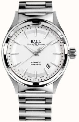 Ball Watch Company Zwycięstwo strażaka | stalowa bransoletka | biała tarcza | 40mm NM2098C-S4J-SL