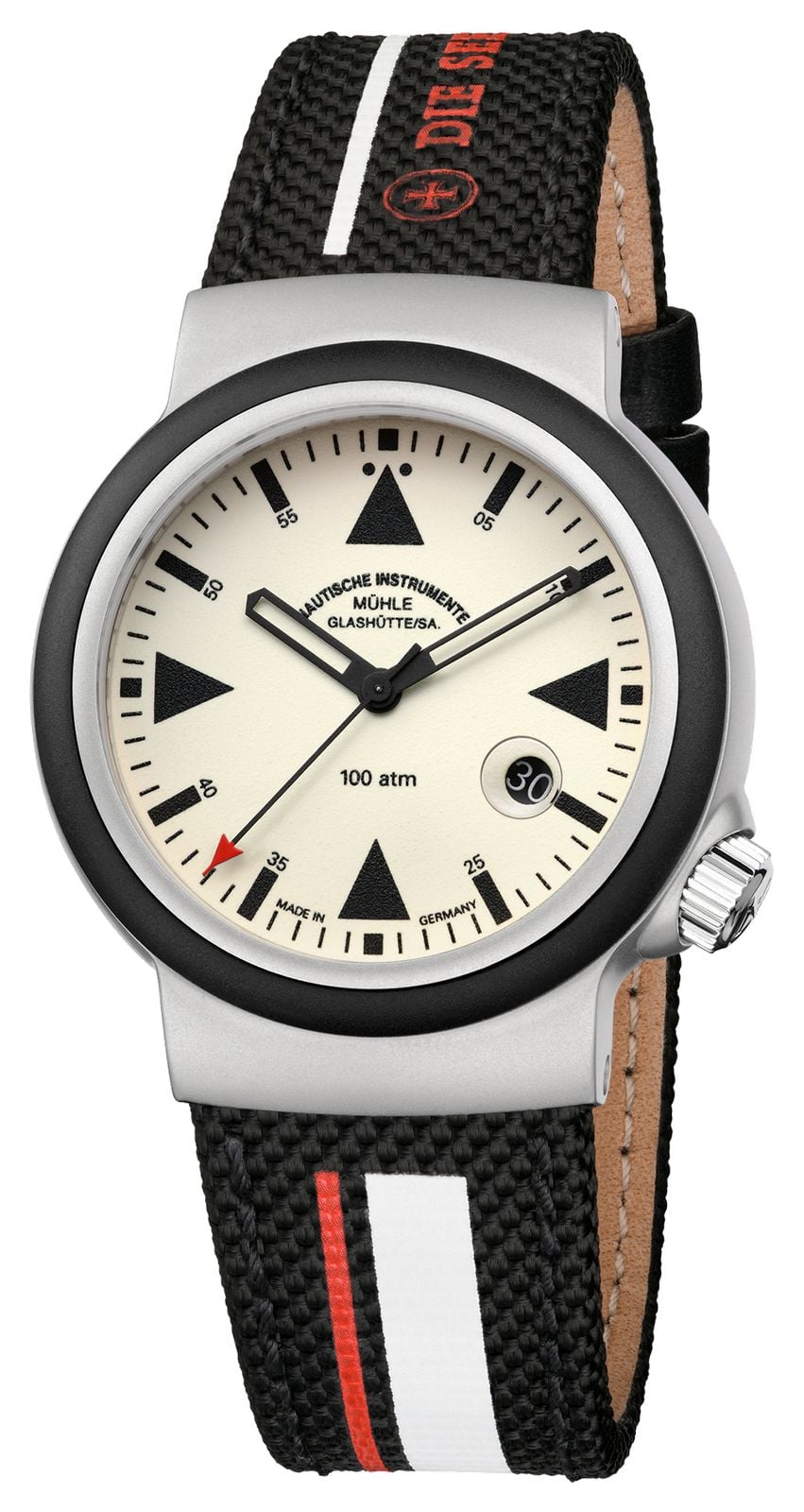 MÃ¼hle GlashÃ¼tte Bracelet textile lumineux pour minuteur de montre