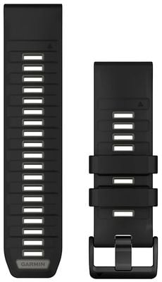 Garmin Quickfit® 26 表带（26 毫米）黑色/卵石灰色硅胶 010-13393-00