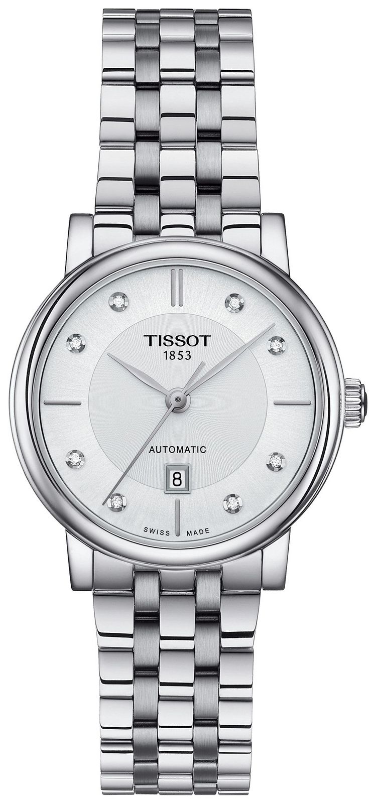 Tissot Ensemble de cristaux automatiques en acier inoxydable montre-image-48988