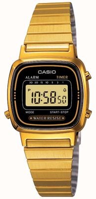 Casio Digitales Damenarmband im Retro-Stil vergoldet LA670WEGA-1EF