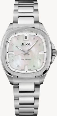 MIDO Multifort TV 35 Automatik (35 mm) Perlmutt-Zifferblatt / Edelstahlarmband M0493071110600