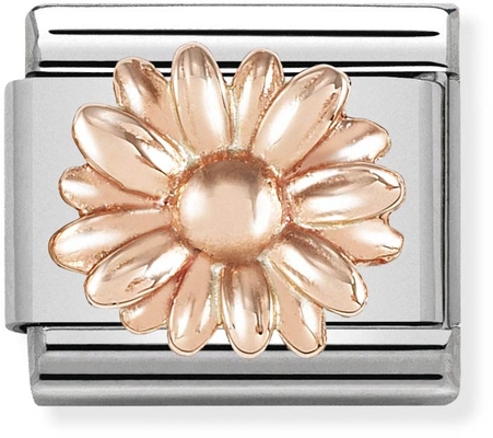 Nomination Composable Classic RELIEF SYMBOLS Stainless Steel And Gold 9k Daisy 430106/08