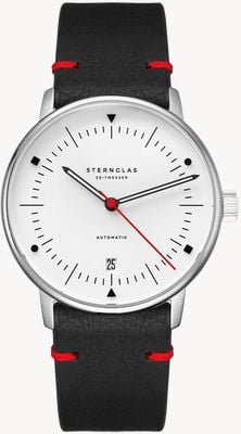 STERNGLAS Naos Automatic Edition Bauhaus X (38mm) Nemoto Luminova Dial / Black Leather Strap S02-NAI24-VI29