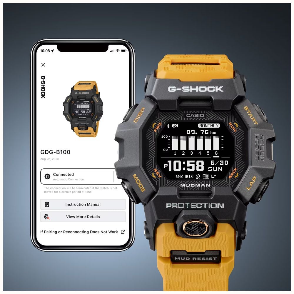 Casio Master Of G-Land MUDMAN Black Watch GDG-B100-1ER - 备用视图 7