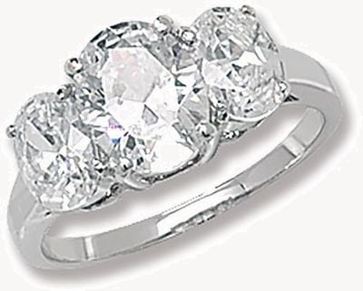 Sterling Silver Ladies CZ Ring (size O) G7210CZ/O
