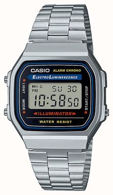 Casio Vintage collectie digitaal unisex horloge, ex-display, zonder doos. A168WA-1YES EX-DISPLAY-NO BOX