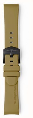 Elliot Brown Fibbia piatta con ardiglione color canna di fucile terra scura, solo cinturino da 22 mm STR-R19G