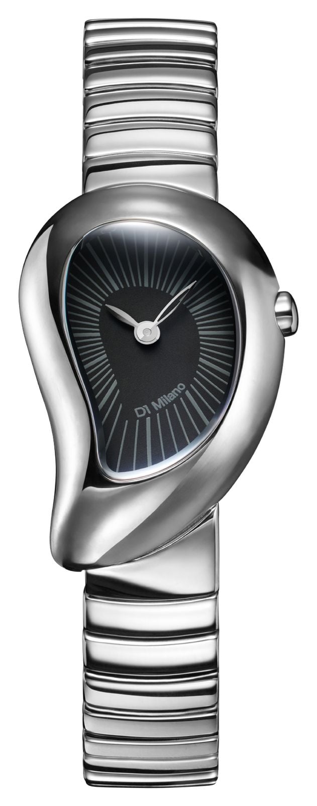 D1 Milano Pure Drop 23mm Matte Black Dial  Stainless Watch