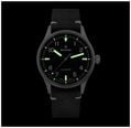 Damasko DF10 Three-Hand Automatic (39mm) Black Dial / 'Vintage' Black Leather Strap Watch DF10-AUTO BLACK - vista alternativa 4