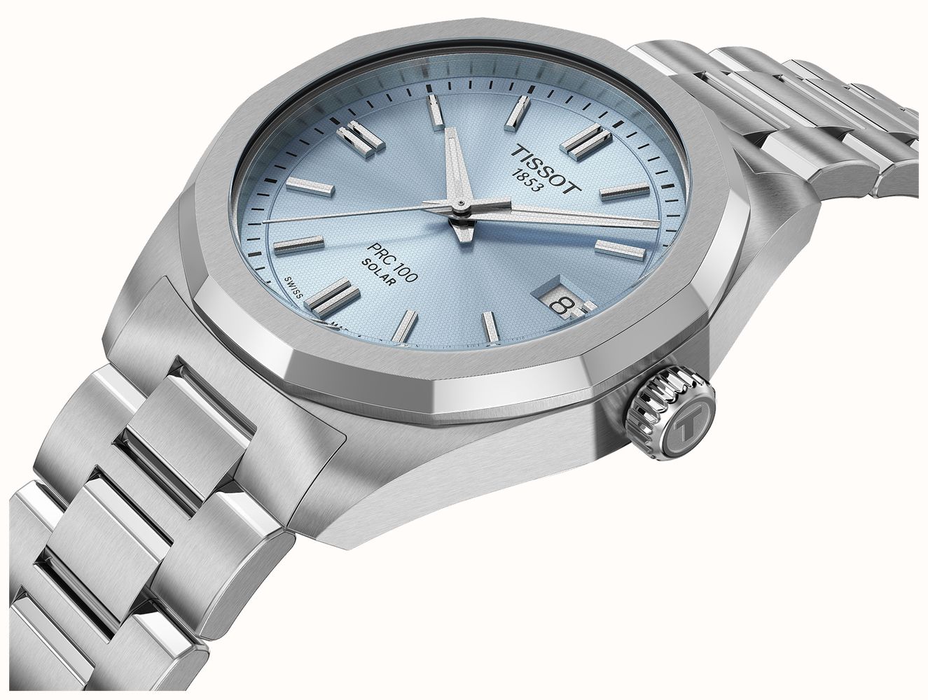 Tissot PRC 100 ソーラー (34mm) ライトブルー文字盤