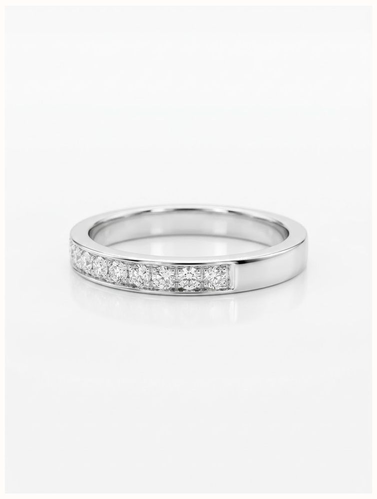 0.20ct Round Brilliant Natural Diamond 9ct White Gold Half Eternity Ring XYR11542 - 备用视图 2