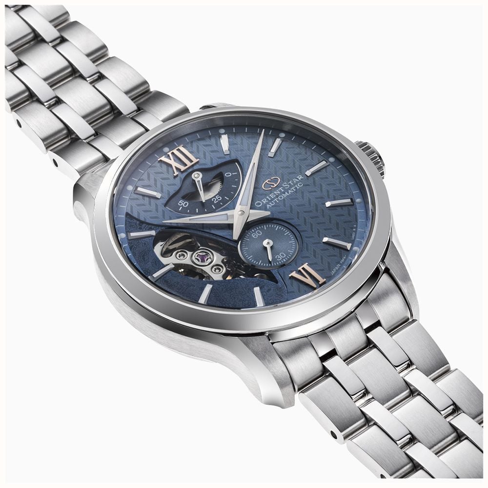 Orient Star Layered Skeleton Mechanical (41mm) Blue Dial / Stainless Steel  RE-AV0B08L00B