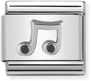 Nomination Classic Music Notes Sterling Silver & Steel Charm 330311/08