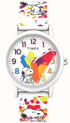 Timex Peanuts x color rush snoopy coeur arc-en-ciel TW2V77600