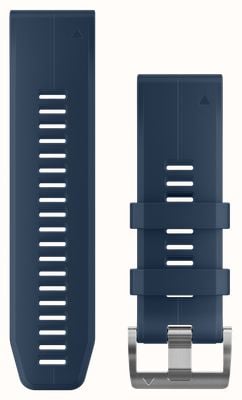 Garmin Pulseira Quickfit (26 mm) em silicone azul-marinho com detalhes prateados - somente a pulseira 010-13989-10