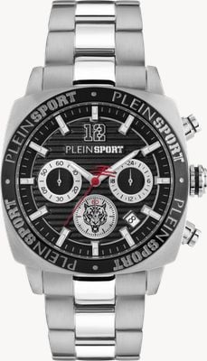 Plein Sport WILDCAT Chronograph (40mm) Black Dial / Stainless Steel Bracelet PSGBA1123