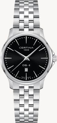 Certina DS-8 Lady (31mm) Black Dial / Stainless Steel Bracelet C0450101105100