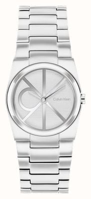 Calvin Klein Ck unite (26mm) zilveren wijzerplaat / roestvrijstalen band 25100126