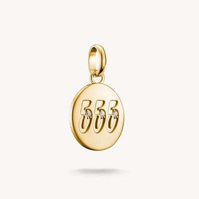 Thomas Sabo Charm pendant angel number 555 with stones Connect gold-plated CC1252-414-14