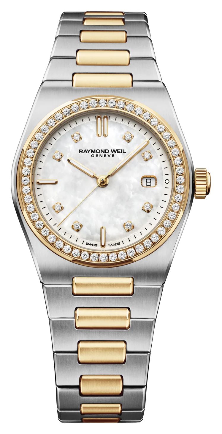 Raymond Weil A.r.t. date quartz diamant (30mm) cadran nacre montre