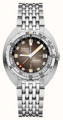 DOXA Sub 250t GMT Sharkhunter Vintage（40毫米）黑色太阳纹表盘/不锈钢米粒表带 855.10.101V.10