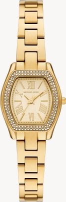 Michael Kors Petite Chelsea pavé quartz (25mm) cadran or / bracelet acier inoxydable PVD doré MK7618
