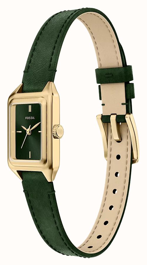 Fossil Raquel 18 mm Three-Hand Green Leather Watch ES5531 - alternatieve weergave 6
