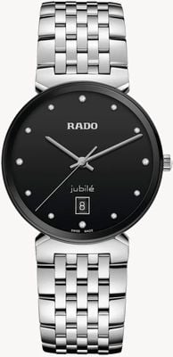 RADO Firenze 38 mm | quadrante nero | diamanti incastonati | bracciale in acciaio inossidabile R48912733