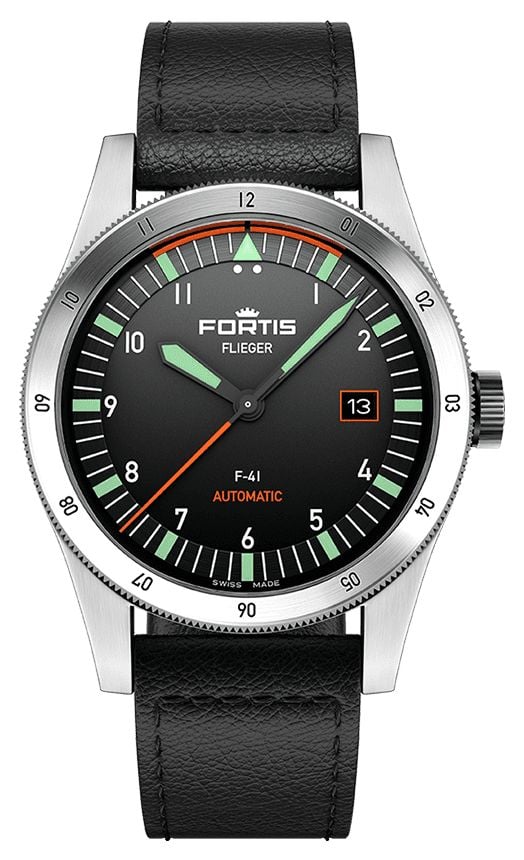 FORTIS Flieger F41 Automatic Original 41mm Black Leather Watch